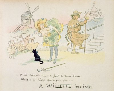 「サクレクールを作ったのはアバディでしたが、神がこれを作ったのです！」、パリc.1895-96を出版 作： Adolphe Leon Willette